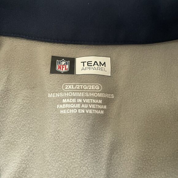 New England PATRIOTS 1/4 Zip Jacket Men's Size 2XL Blue Long Sleeve NFL Team App - Picture 9 of 13